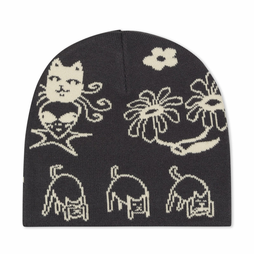 Ripndip Discount | Blonded Skull Beanie (Charcoal)
