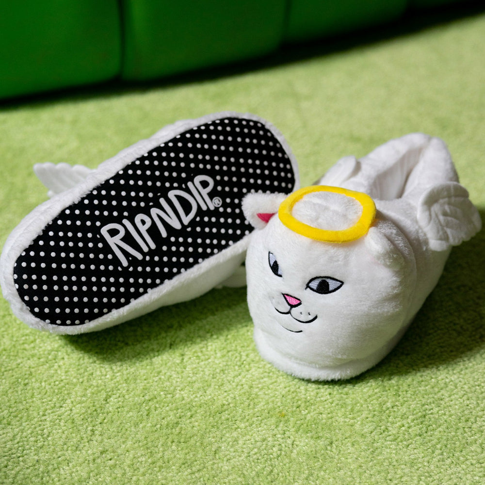 Ripndip New | Lord Angel Plush Slippers (White)