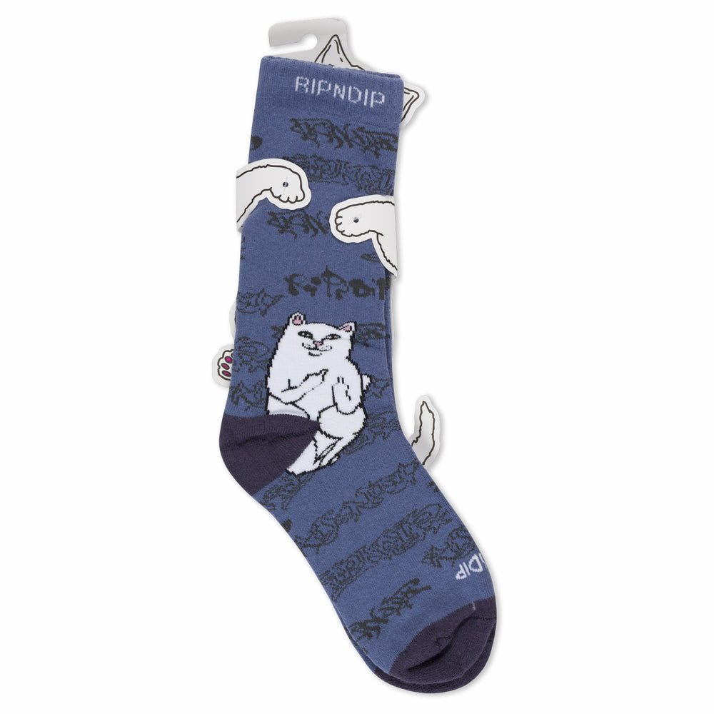 Ripndip Outlets | Lord Nermal Ghost Socks (Slate)
