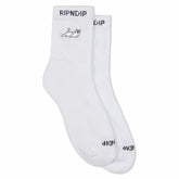 Ripndip Outlets | Castanza Mid Socks (White)
