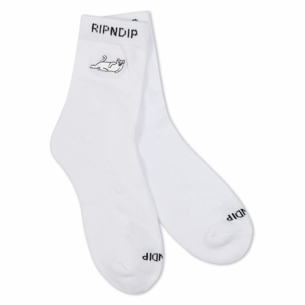 Ripndip Outlets | Castanza Mid Socks (White)