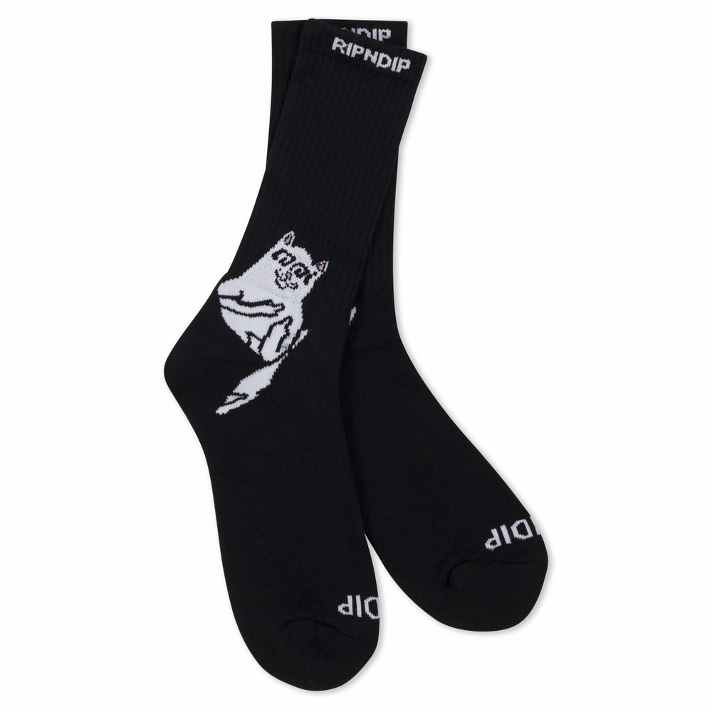Ripndip New | Lakai + Ripndip Lord Nermal Socks 2 Pack (Black/White)