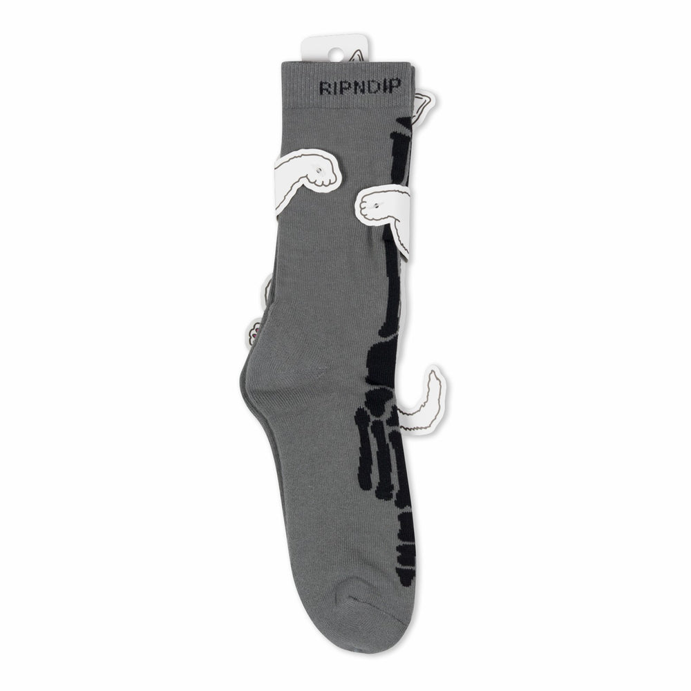 Ripndip Sale | Skelly Nerm Socks (Charcoal)