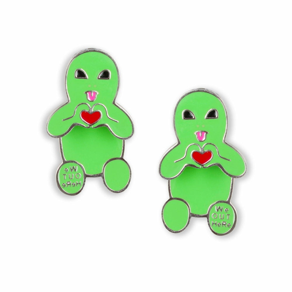 Ripndip Online Shop | Alien Loves Earring Set (Green)