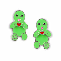Ripndip Online Shop | Alien Loves Earring Set (Green)