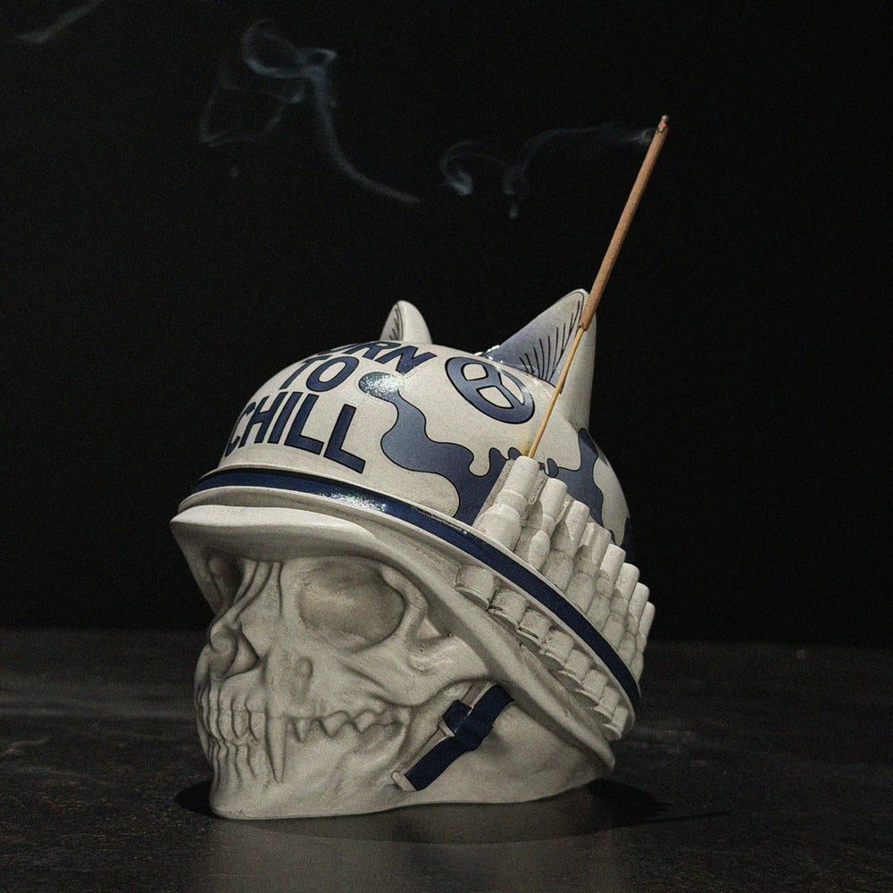 Ripndip New | Born To Chill Ceramic Incense Holder (Indigo)
