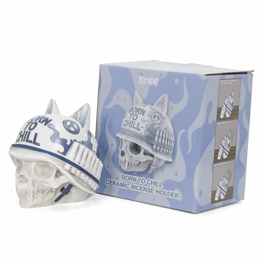 Ripndip New | Born To Chill Ceramic Incense Holder (Indigo)