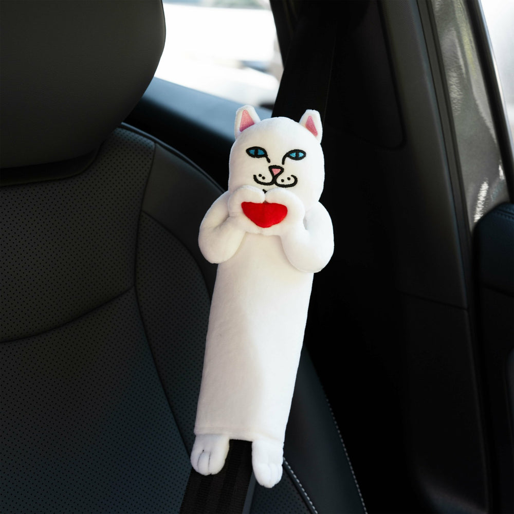 Ripndip Online | Nermal Loves Seat Belt Cover (White)