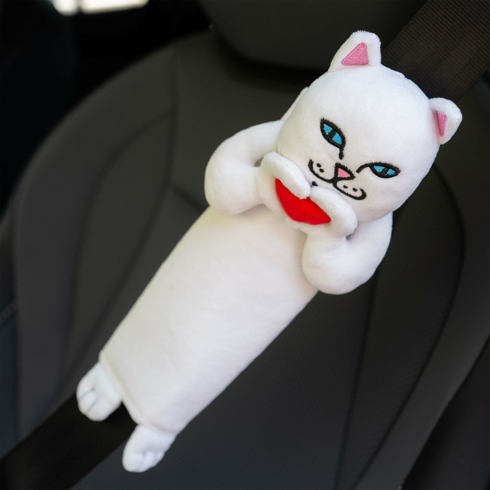 Ripndip Online | Nermal Loves Seat Belt Cover (White)