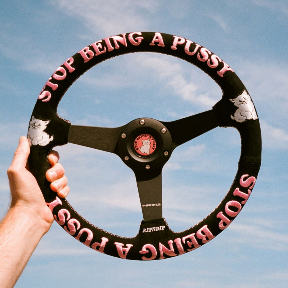 Ripndip For Sale | Ripndip x NRG Stop Being A Pussy Steering Wheel (Black / Pink)