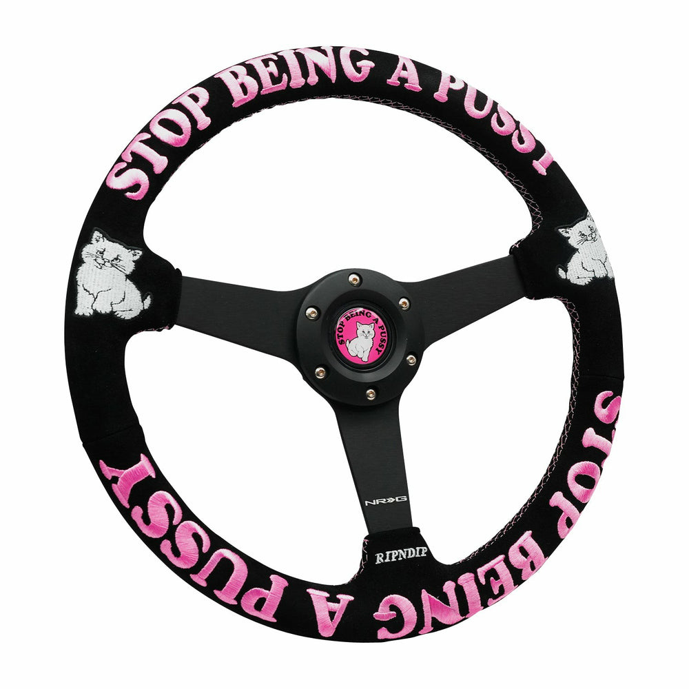 Ripndip For Sale | Ripndip x NRG Stop Being A Pussy Steering Wheel (Black / Pink)