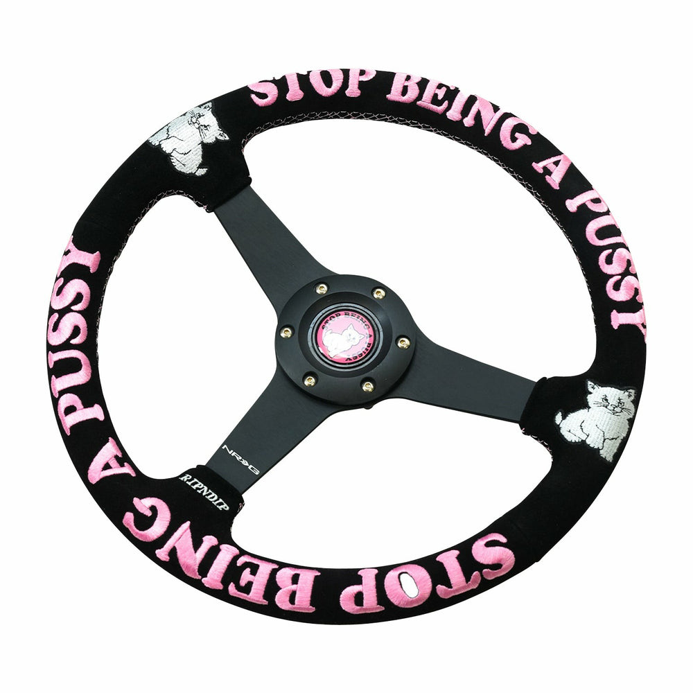 Ripndip For Sale | Ripndip x NRG Stop Being A Pussy Steering Wheel (Black / Pink)