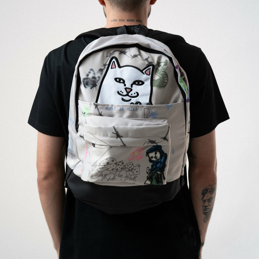 Ripndip Outlets | Goosebumps Velcro Backpack (Bone)
