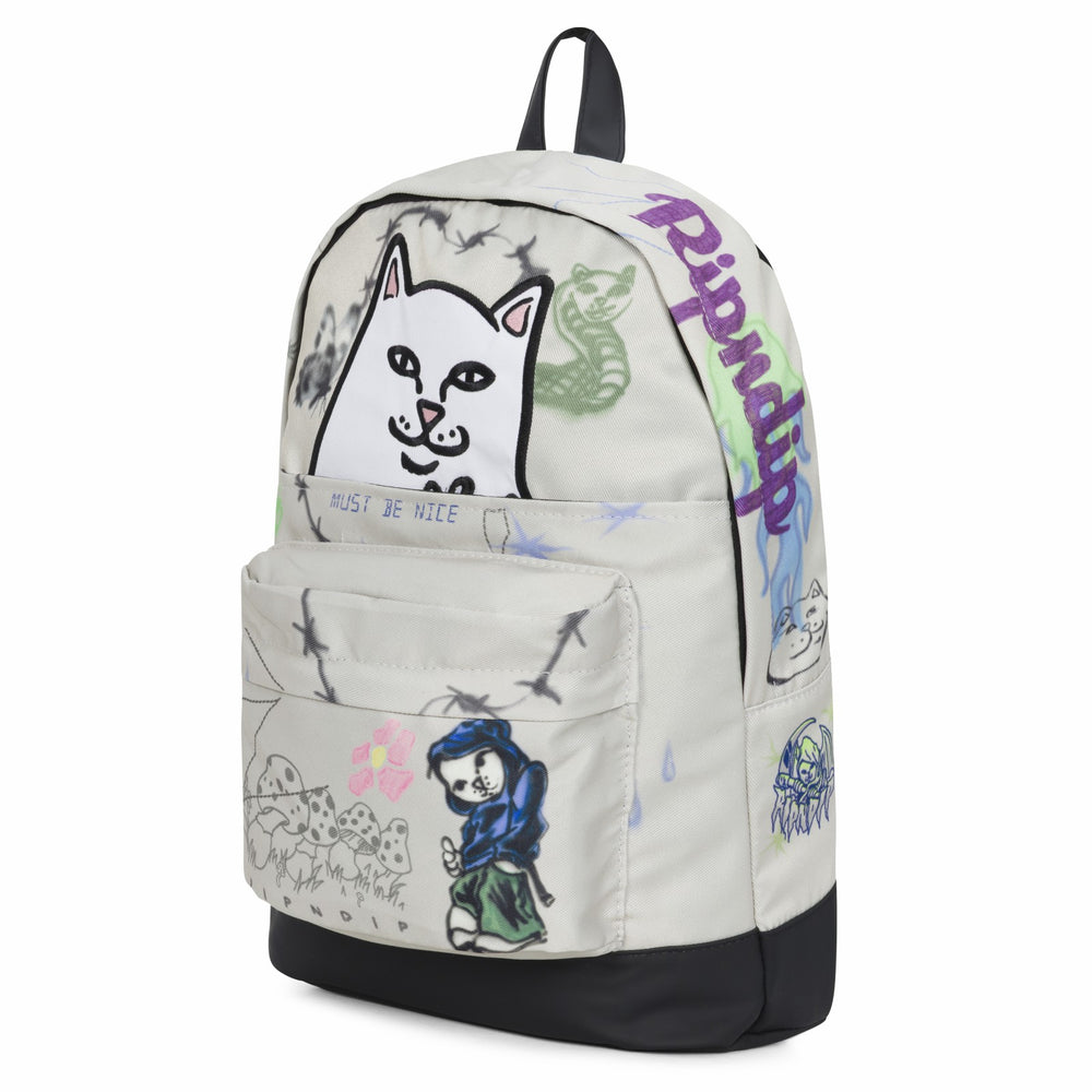 Ripndip Outlets | Goosebumps Velcro Backpack (Bone)