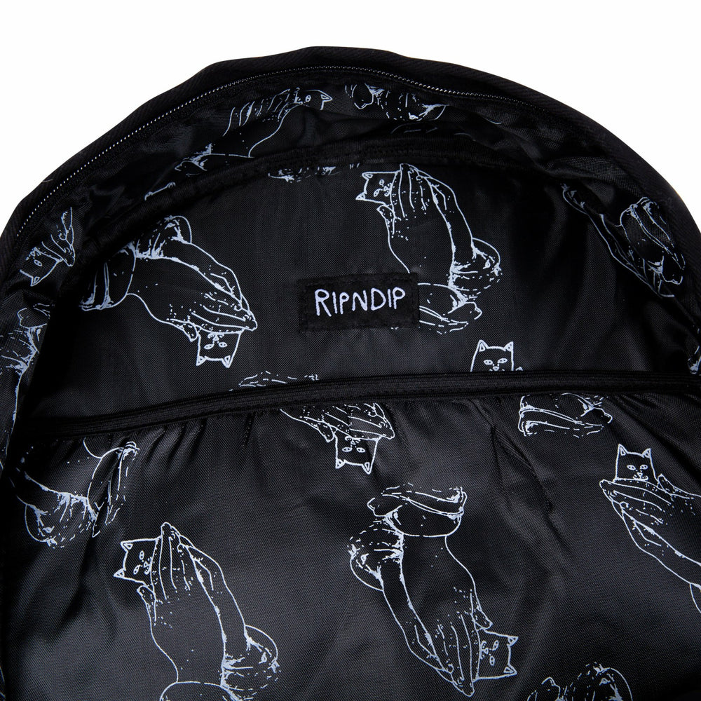 Ripndip Sale | Lord Nermal Velcro Hands Backpack (Black)