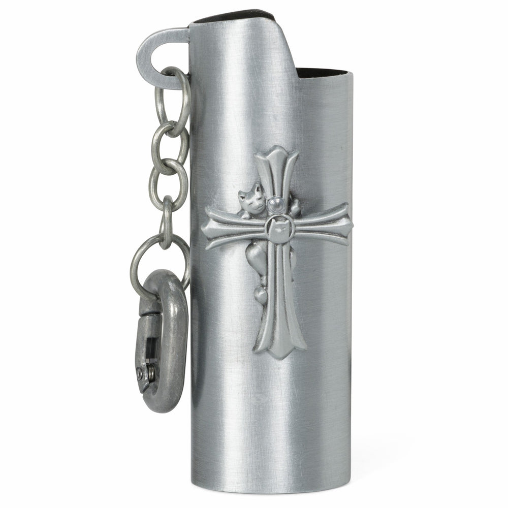 Ripndip Outlets | Nerm Cross Lighter Keychain (Silver)