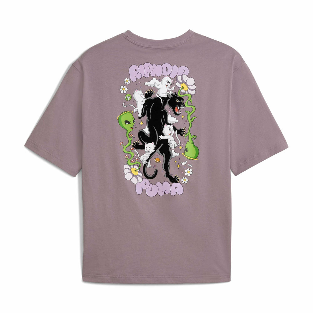Ripndip Outlets | PUMA X RIPNDIP Boxy Graphic Tee (Plum Jam)