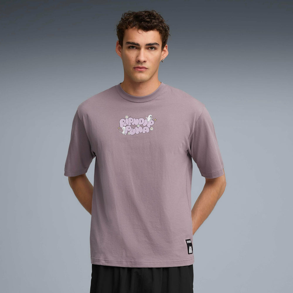 Ripndip Outlets | PUMA X RIPNDIP Boxy Graphic Tee (Plum Jam)
