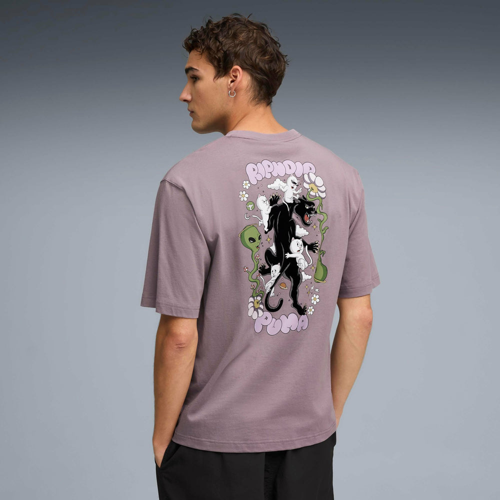 Ripndip Outlets | PUMA X RIPNDIP Boxy Graphic Tee (Plum Jam)
