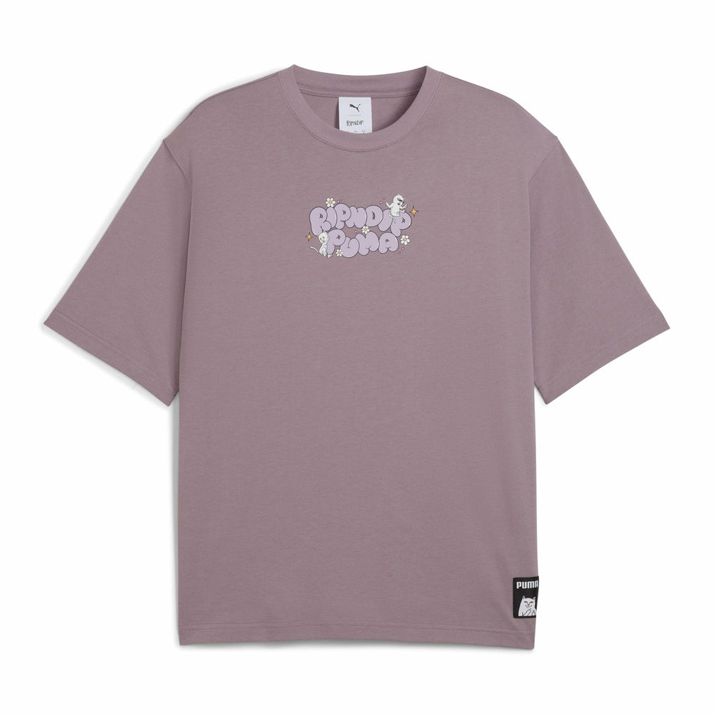 Ripndip Outlets | PUMA X RIPNDIP Boxy Graphic Tee (Plum Jam)