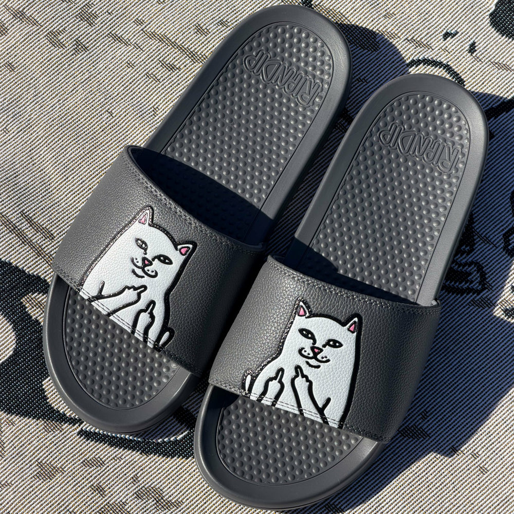 Ripndip Online Shop | Lord Nermal Slides (Charcoal)
