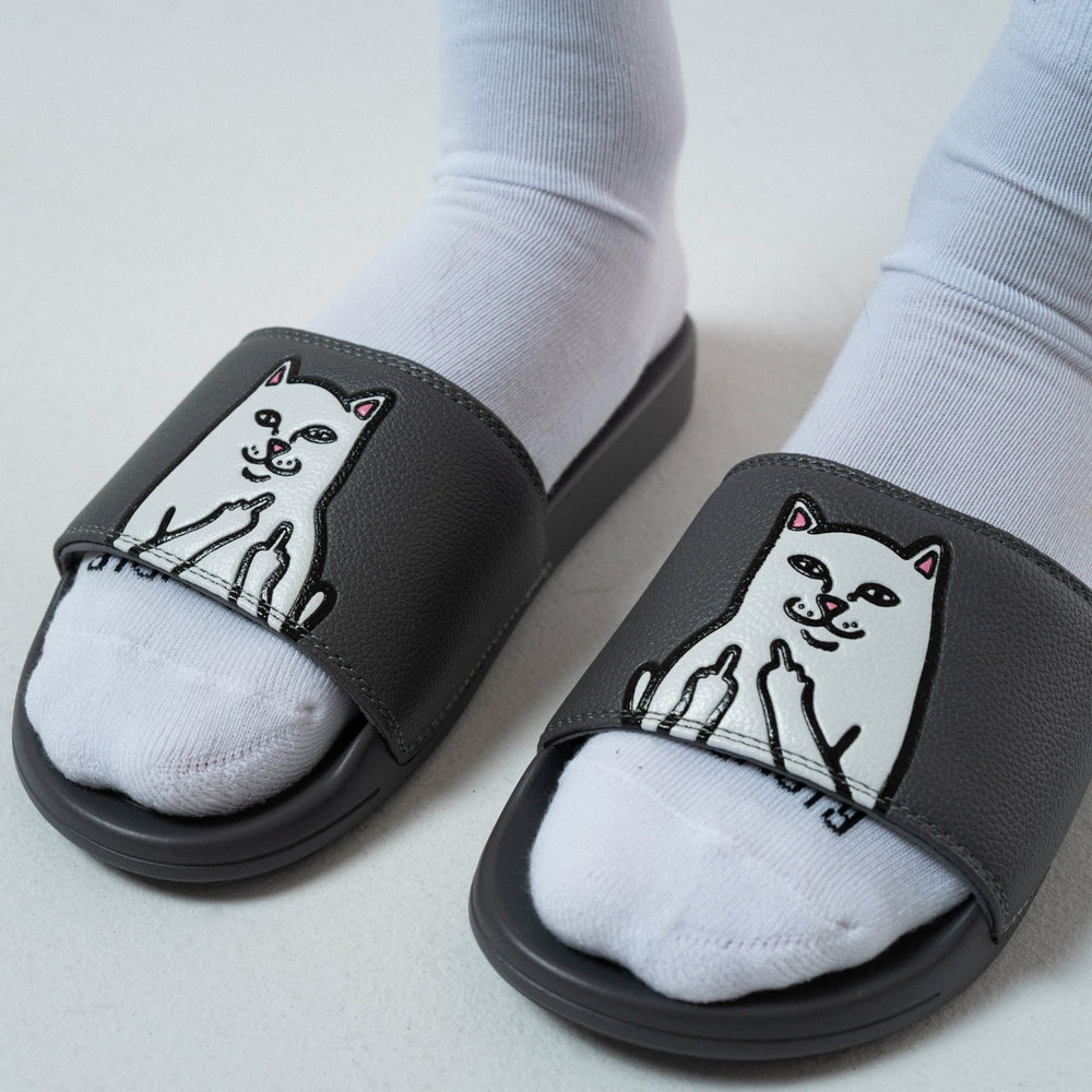 Ripndip Online Shop | Lord Nermal Slides (Charcoal)
