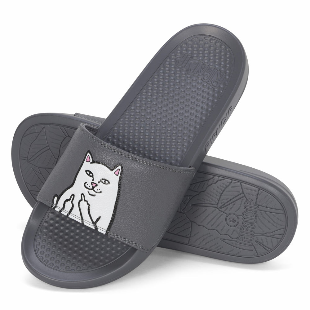 Ripndip Online Shop | Lord Nermal Slides (Charcoal)