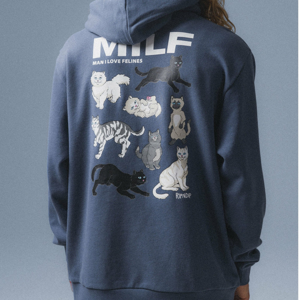 Ripndip Discount | Man I Love Felines Hoodie (Storm Blue)