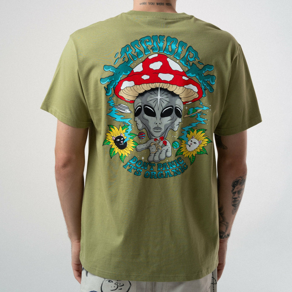 Ripndip Discount | Don't Panic Tee (Light Forest)