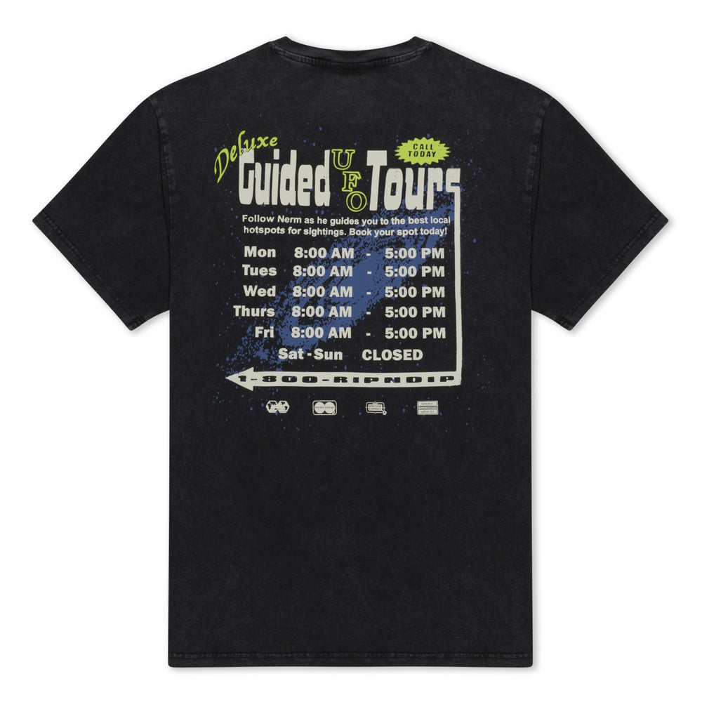 Ripndip Sale | UFO Tours Tee (Black Vintage Wash)
