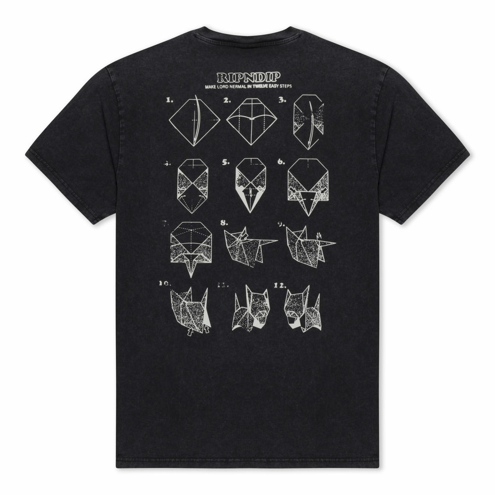 Ripndip For Sale | Origami Tee (Black Vintage Wash)