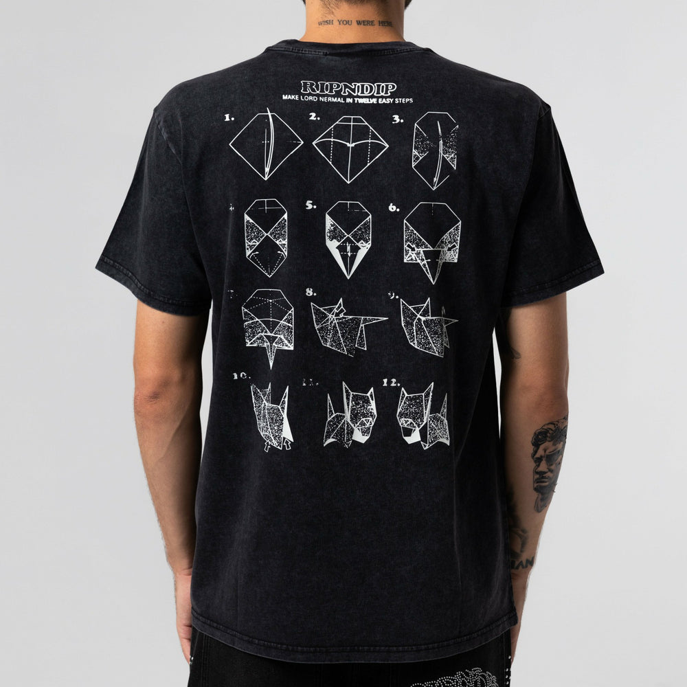 Ripndip For Sale | Origami Tee (Black Vintage Wash)