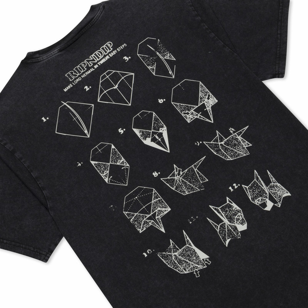 Ripndip For Sale | Origami Tee (Black Vintage Wash)