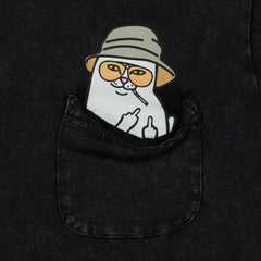 Ripndip Discount | Nermal S Thompson Pocket Tee (Black Mineral Wash)