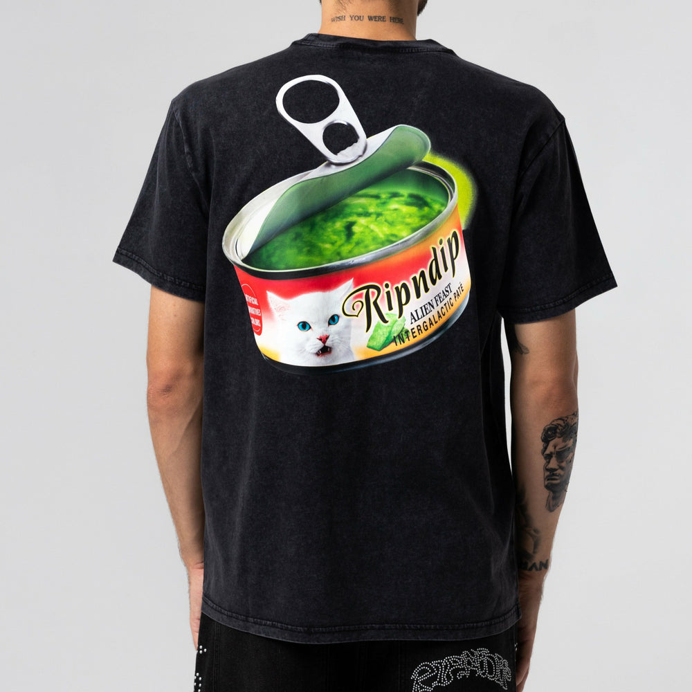 Ripndip Online Shop | Gourmet Cat Food Tee (Black Vintage Wash)