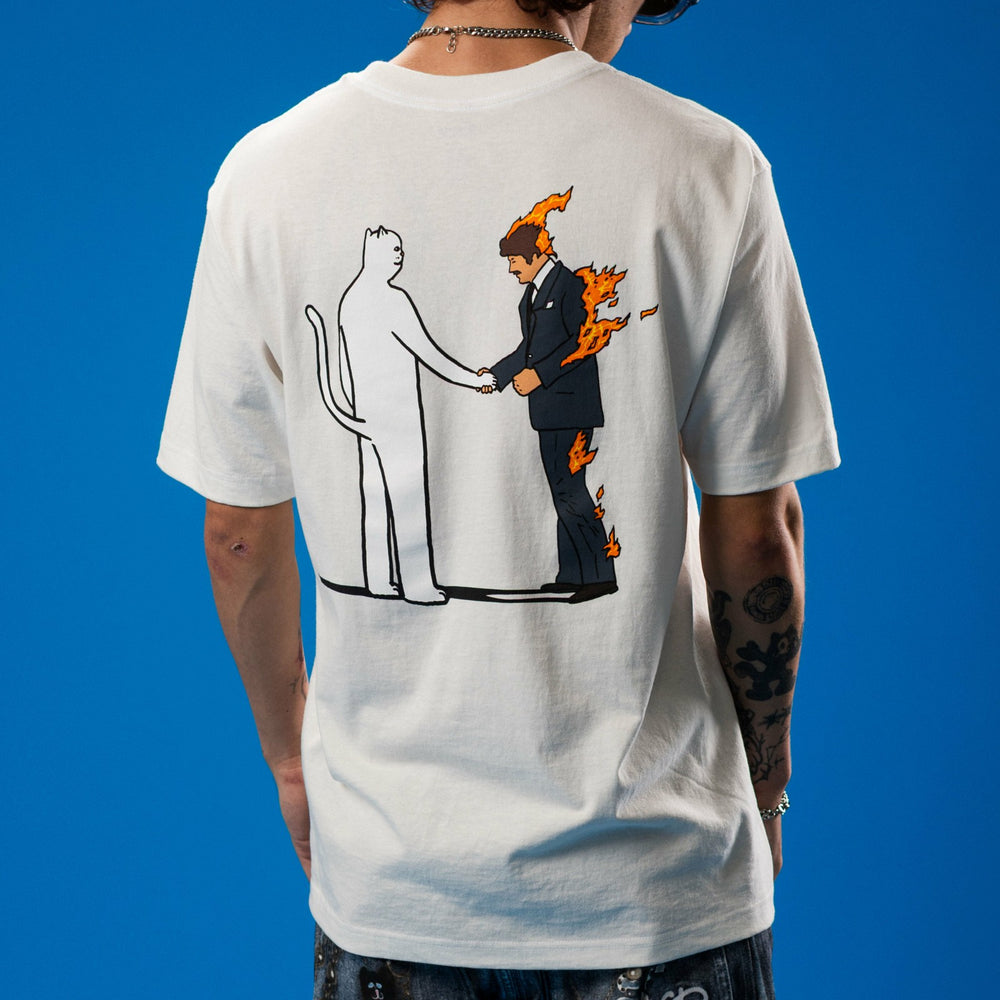 Ripndip Discount | Burn Tee (Bone)