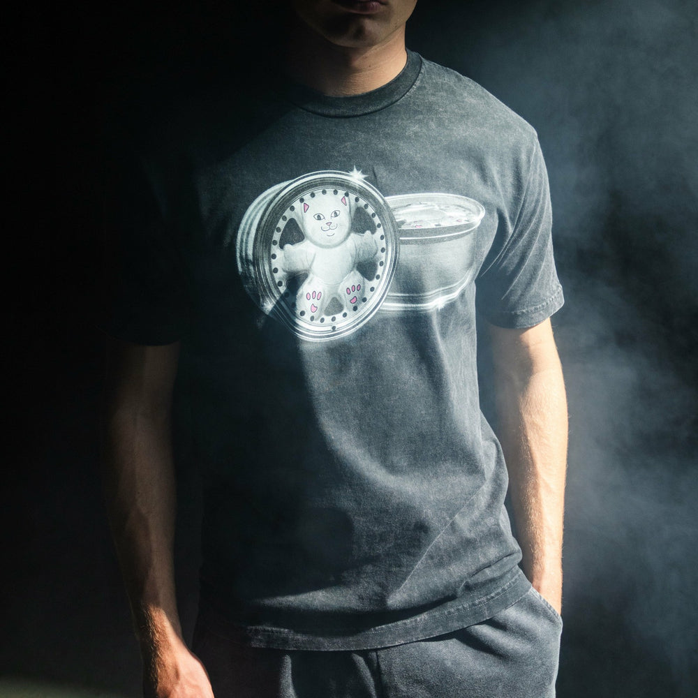 Ripndip Sale | Nerm Wheels Tee (Black Vintage Wash)