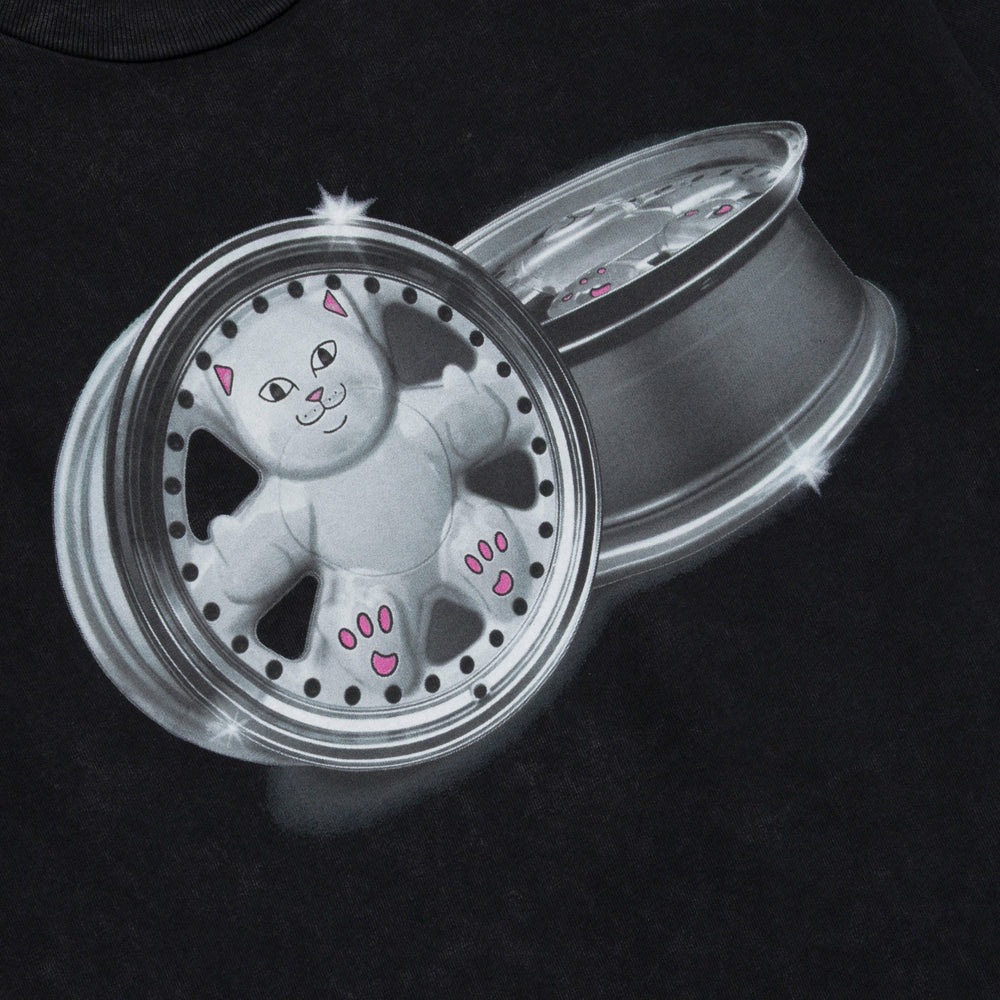Ripndip Sale | Nerm Wheels Tee (Black Vintage Wash)