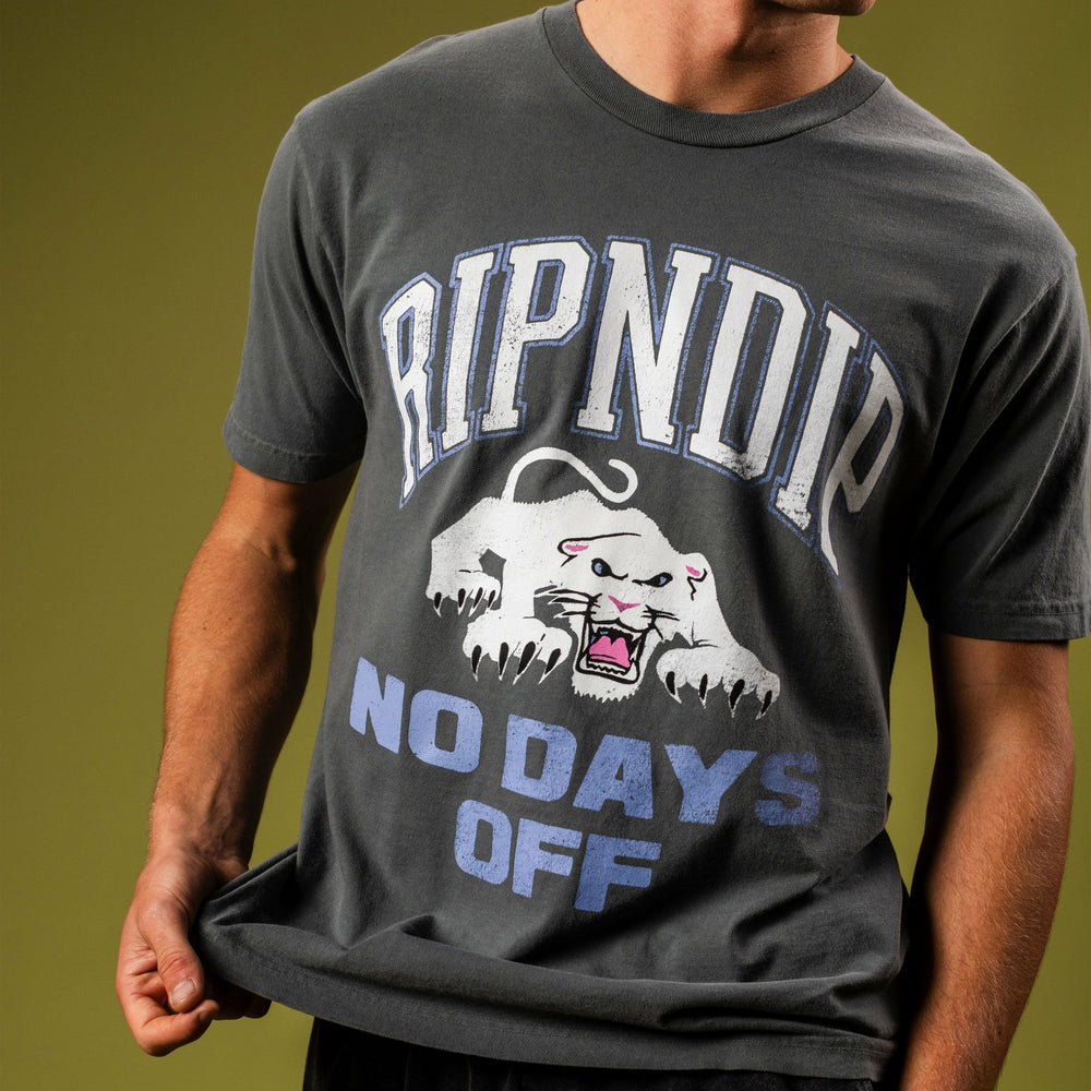 Ripndip New | White Panther Tee (Charcoal)