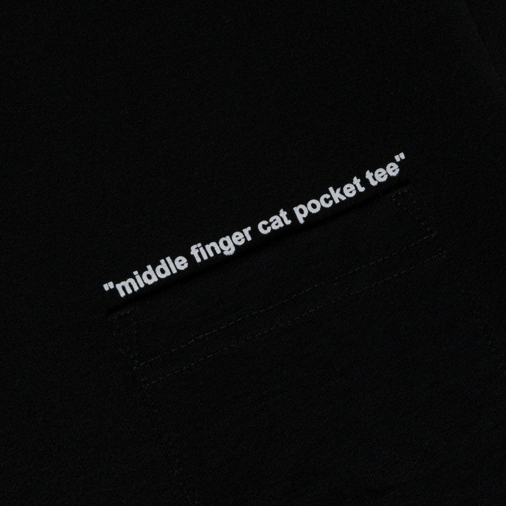 Ripndip Outlets | Middle Finger Cat Pocket Tee (Black)