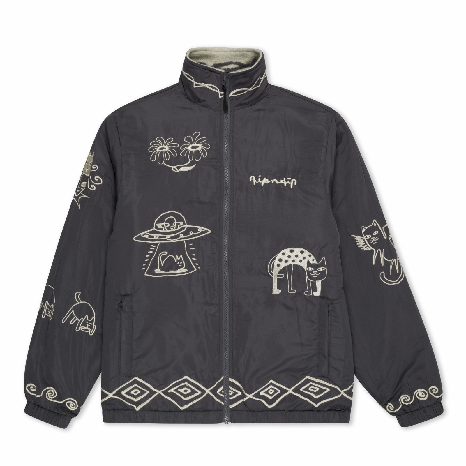 Ripndip Online | Blonded Reversible Jacket (Sand / Charcoal)