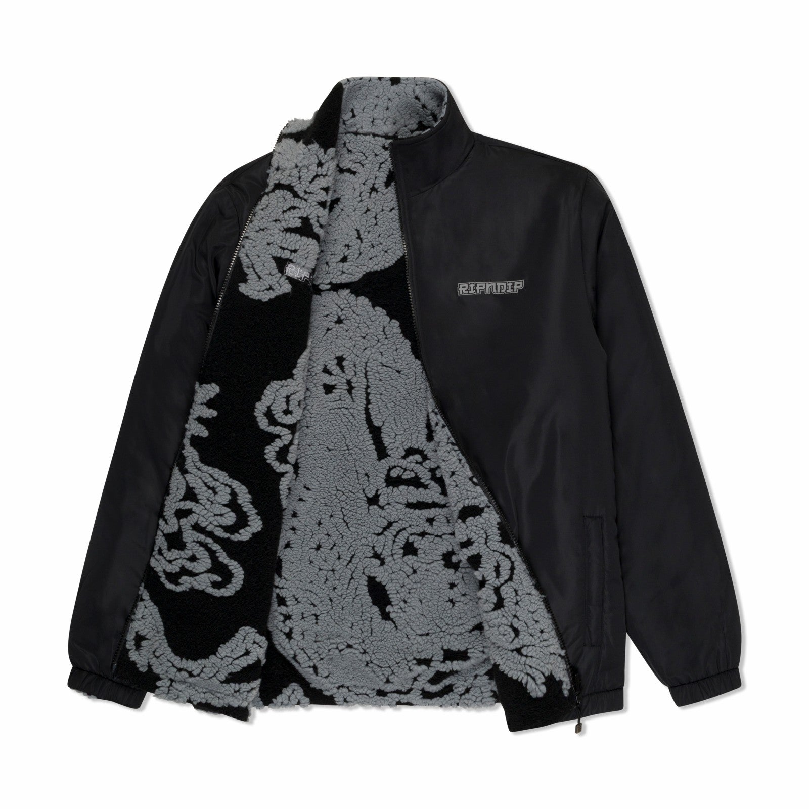 Ripndip Outlets | Haku Reversible Jacket (Black / Charcoal)