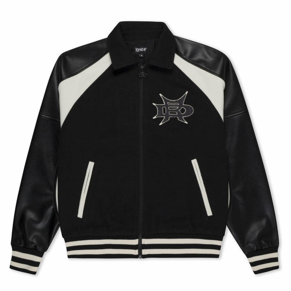 Ripndip Online | Luther Leather Jacket (Black / Sand)