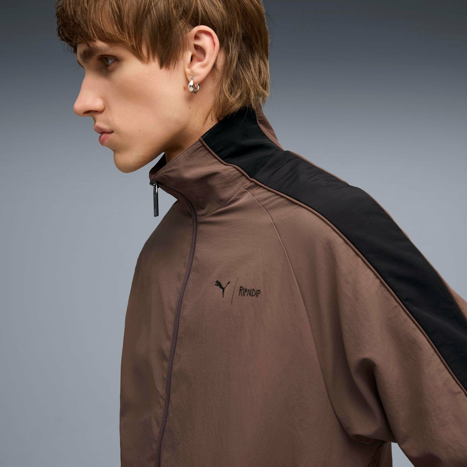 Ripndip Online Shop | PUMA X RIPNDIP T7 Oversized Track Jacket (Flat Bronze)