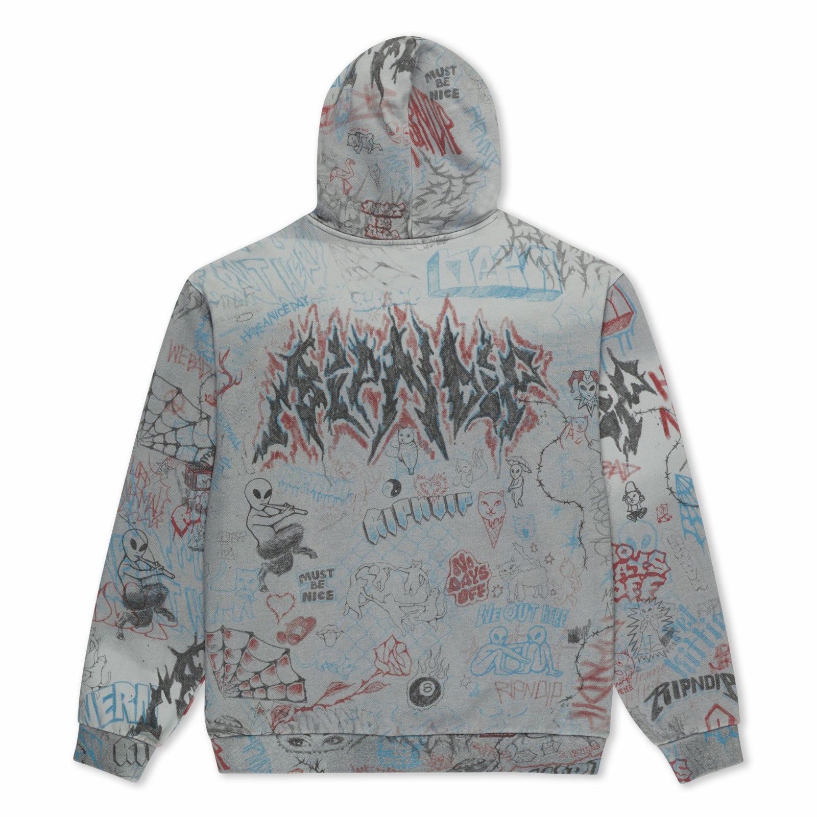 Ripndip Outlets | Marker Hoodie (Sage Grey Vintage Wash)