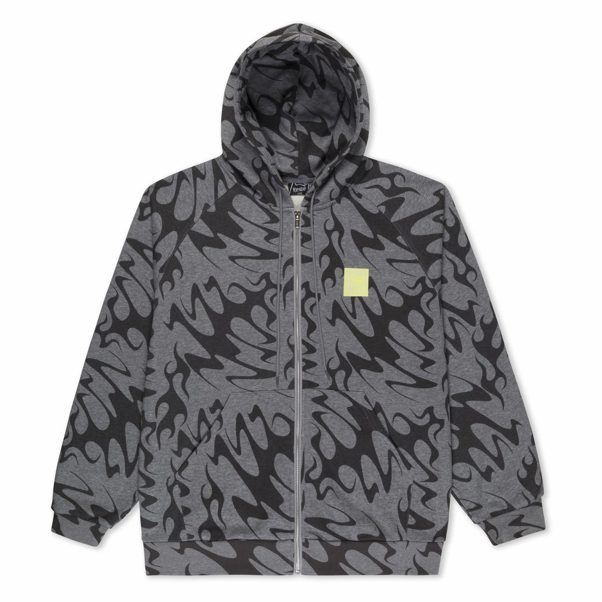 Ripndip For Sale | Lakai + Ripndip Flame Zip Up Hoodie (Gray)