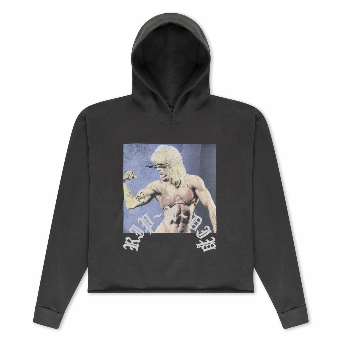 Ripndip New | Protein Boxy Cropped 500GSM Hoodie (Gunmetal)