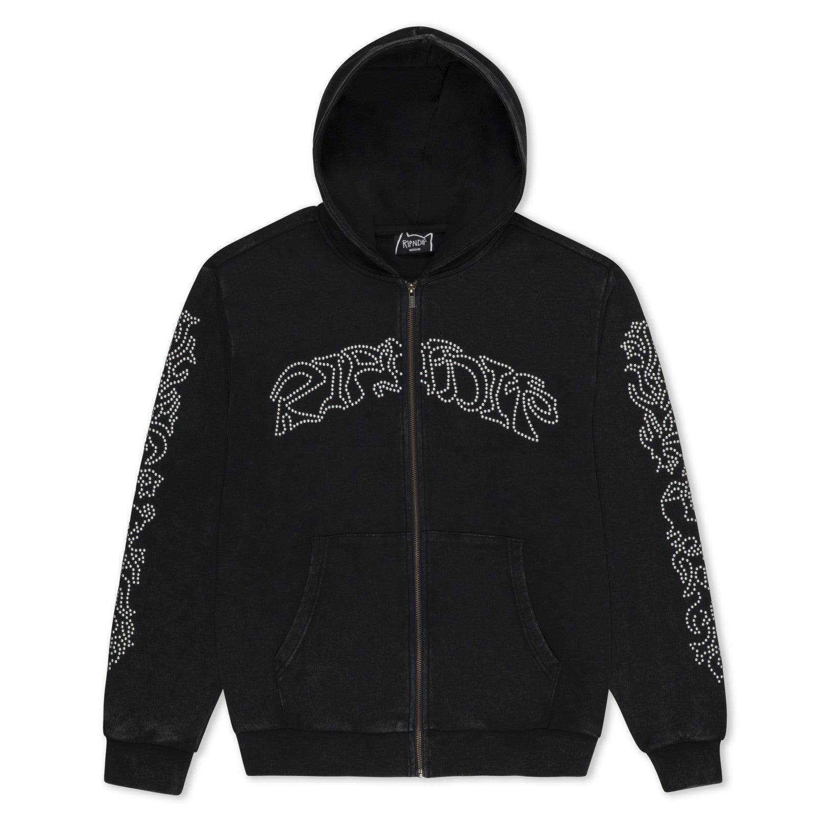 Ripndip Online | Pretty Flacko Zip Hoodie (Black Vintage Wash)