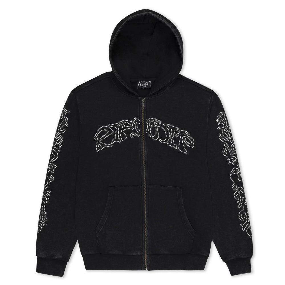 Ripndip Online | Pretty Flacko Zip Hoodie (Black Vintage Wash)