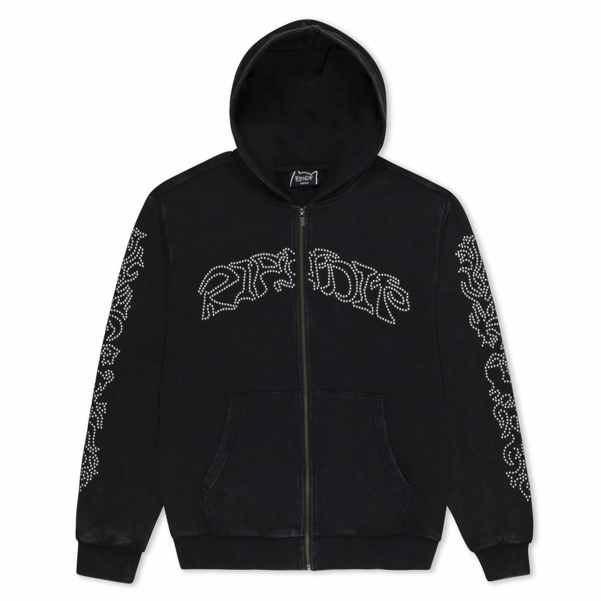 Ripndip Online | Pretty Flacko Zip Hoodie (Black Vintage Wash)